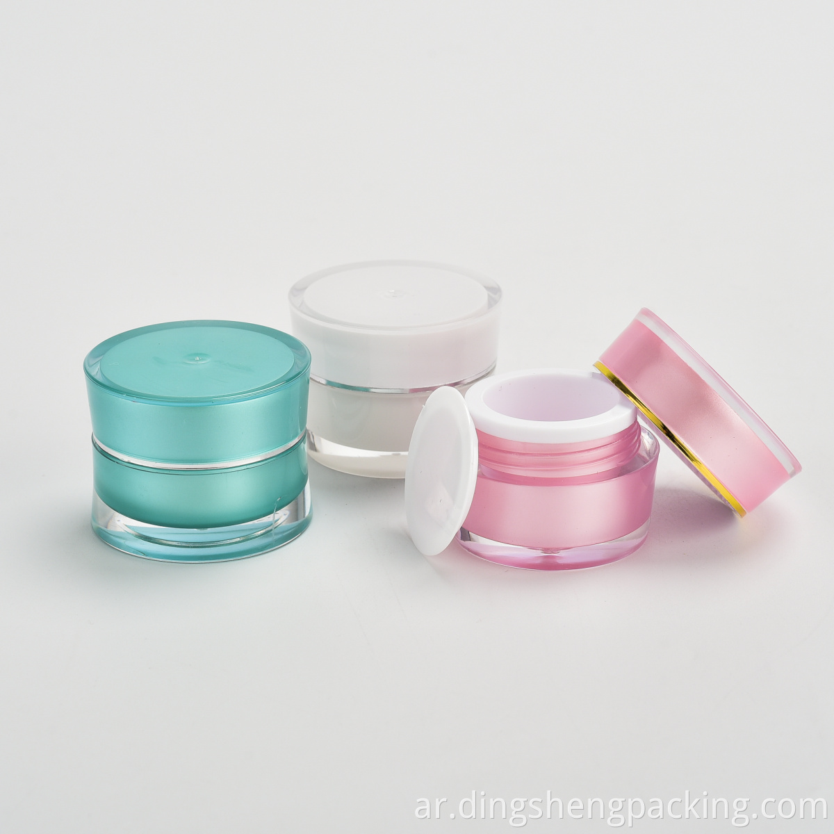 Luxury skincare body cream container packaging round 50ml cosmetic jar